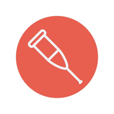 Koltuk değneği ince çizgi simgesi