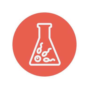 Sperm ve yumurta hücreleri ince çizgi simgesi