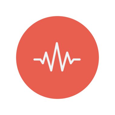 Ses dalgası beats ince çizgi simgesi