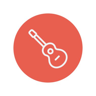 Akustik gitar ince çizgi simgesi