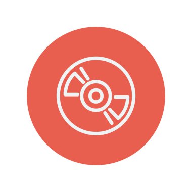 Reel player deck recorder thin line icon