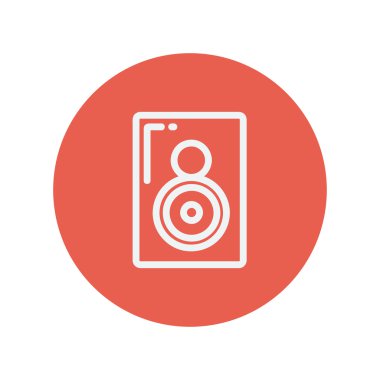 İki şekilde ses hoparlör ince çizgi simgesi