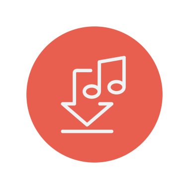 Download music thin line icon