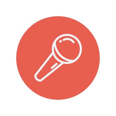 Kablosuz mikrofon ince çizgi simgesi