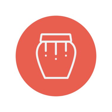 Vurmalı enstrüman ince çizgi simgesi