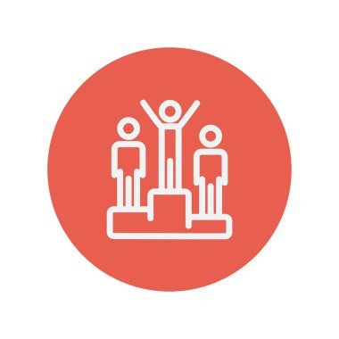 Kazananlar ince çizgi simgesi