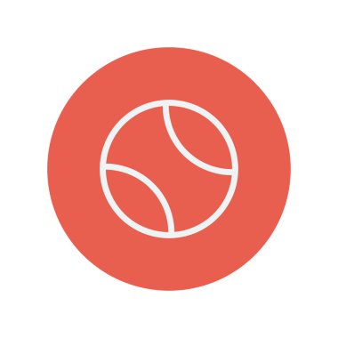 Tenis topu ince çizgi simgesi