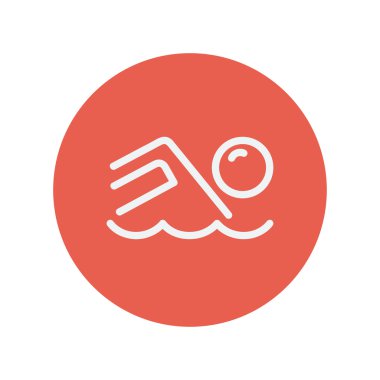 Beach dalga ince çizgi simgesi