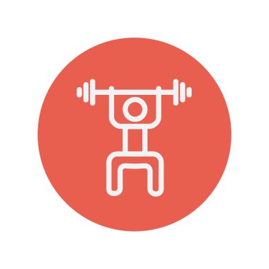 Halterci adam halter ince çizgi simgesiyle