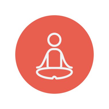 Yoga egzersiz ince çizgi simgesi