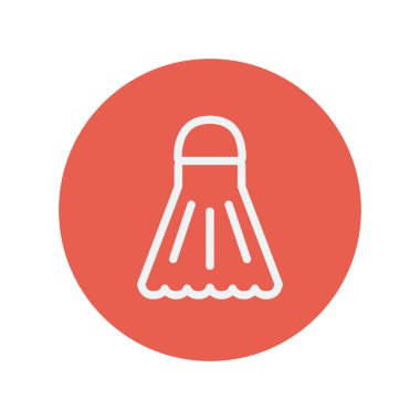 Badminton shuttlecock thin lien icon