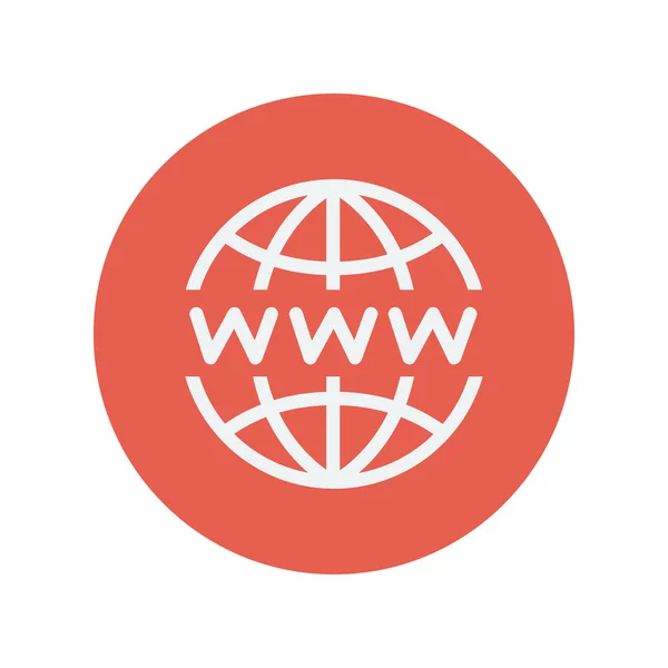 Globe з піктограмою тонкої лінії веб-сайту — стоковий вектор