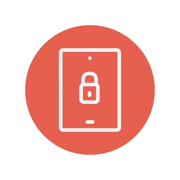 Smartphone locked thin line icon — Διανυσματικό Αρχείο