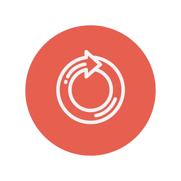 Circular arrow thin line icon — Stok Vektör