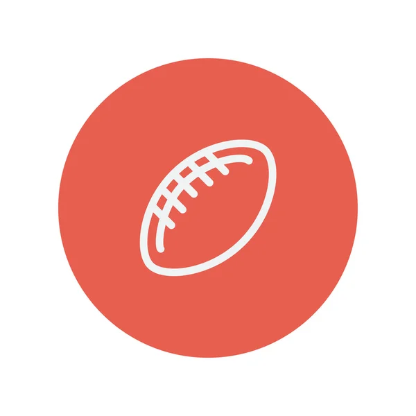 Pallone da calcio icona linea sottile — Vettoriale Stock