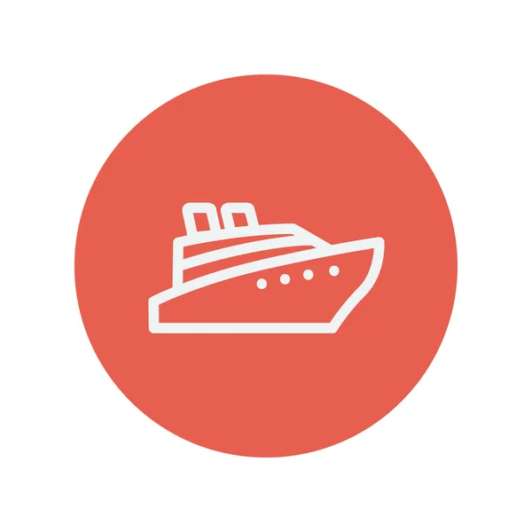 Crucero icono de línea delgada — Archivo Imágenes Vectoriales