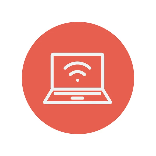 Internet wifi thin line icon — Stock Vector