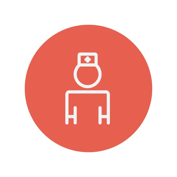 Enfermera delgada línea icono — Archivo Imágenes Vectoriales