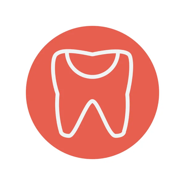 Broken tooth thin line icon — Stock Vector