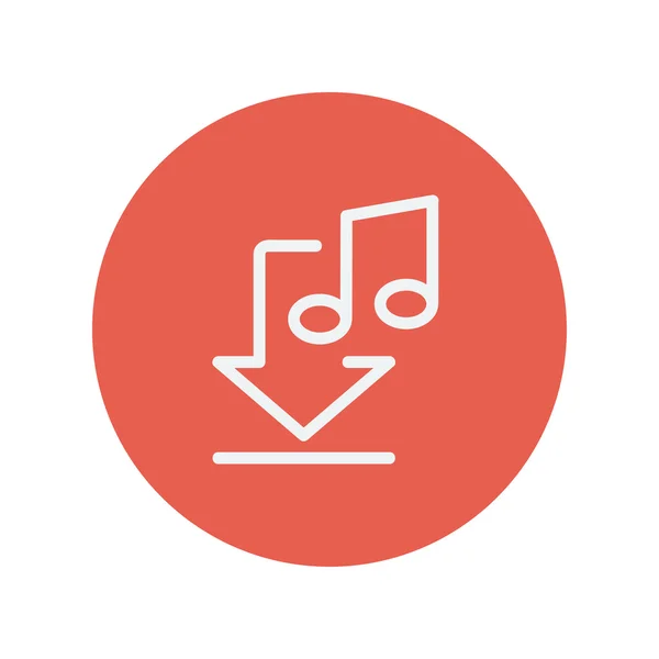 Descargar música icono de línea delgada — Vector de stock