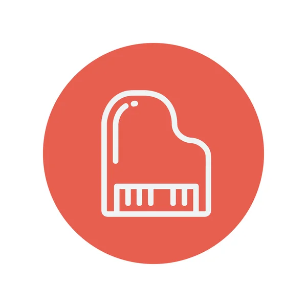 Piano thin line icon — Stock Vector