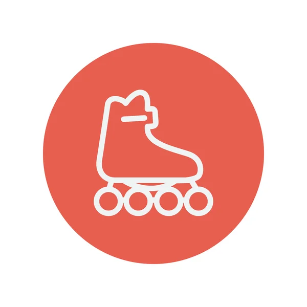 Roller skate tunn linje-ikonen — Stock vektor
