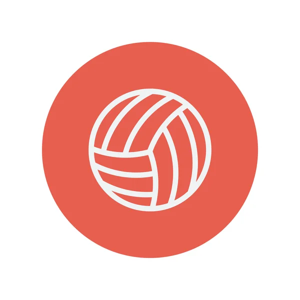 Icône de ligne mince balle de volley — Image vectorielle