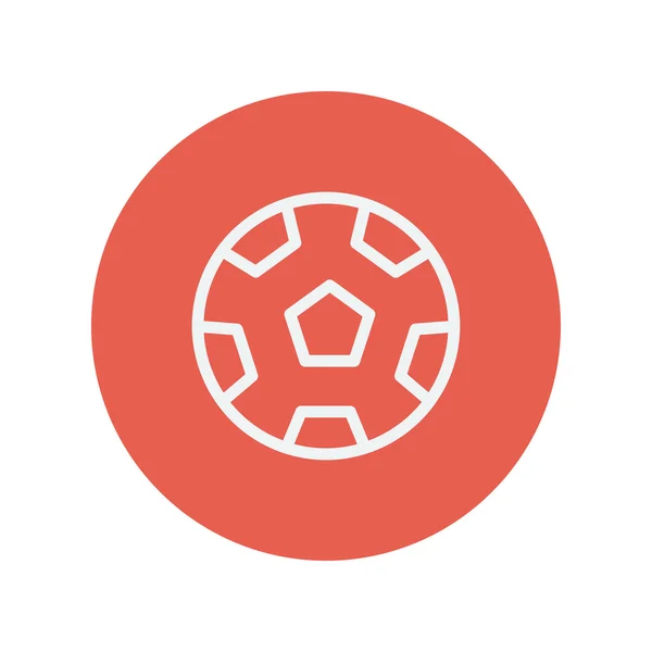 Soccer ball thin line icon — Stock Vector