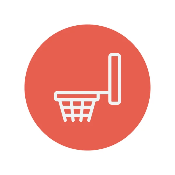 Basketball hoop thin line icon — Stock Vector