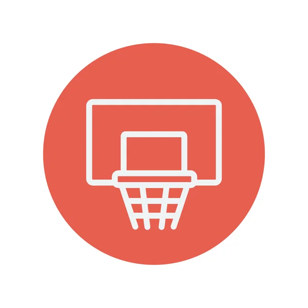 Basketball cerceau ligne mince icône — Image vectorielle