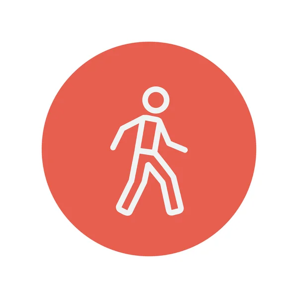 Walking exercise thin line icon — Stock Vector