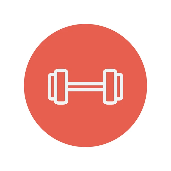 Dumbell thin line icon — Stock Vector