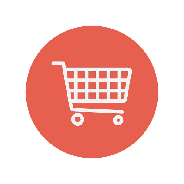 Shopping cart tunn linje-ikonen — Stock vektor