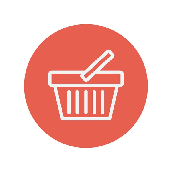 Shopping basket thin line icon — Stock Vector