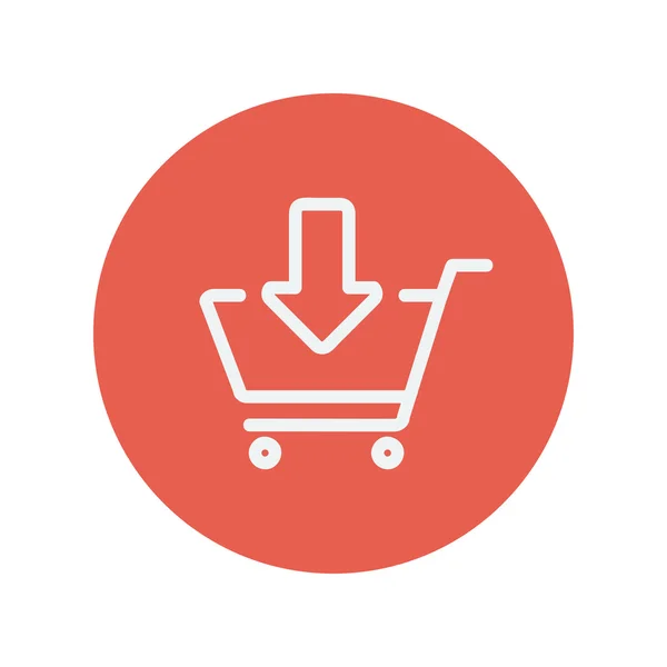 Remove from shopping cart thin line icon — Stock Vector