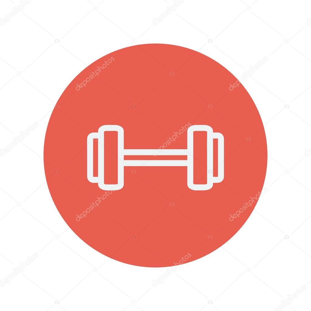 Dumbell thin line icon