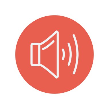 Hoparlör ses ayarı ince çizgi simgesi