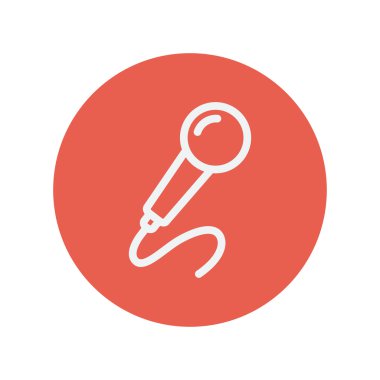 Mikrofon ince çizgi simgesi