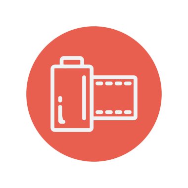 Kamera film rulo ince çizgi simgesi