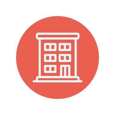 Konut Binası ince çizgi simgesi