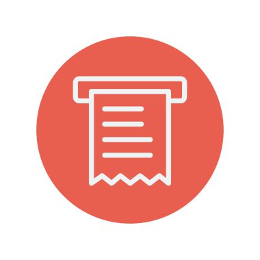 Paper towel with roller thin line icon