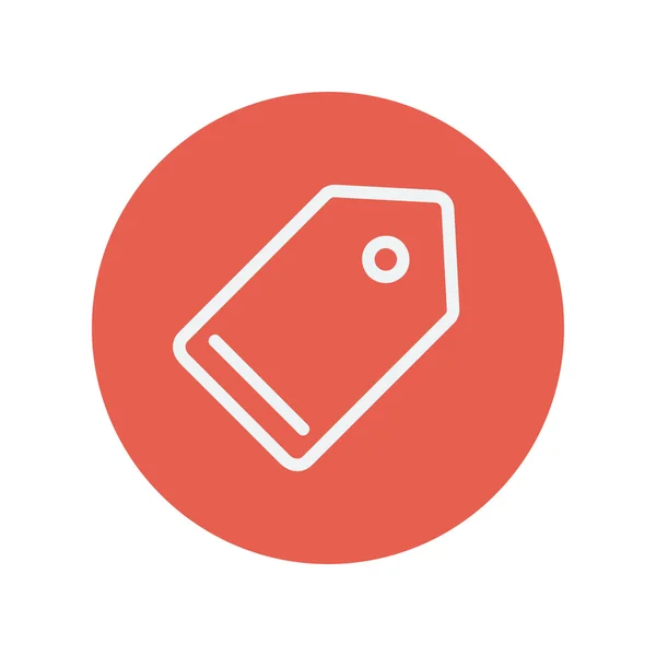 Empty tag thin line icon — Stock Vector
