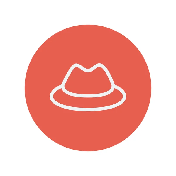Sombrero clásico icono de línea delgada — Archivo Imágenes Vectoriales