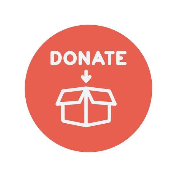 Donation box tunn linje-ikonen — Stock vektor