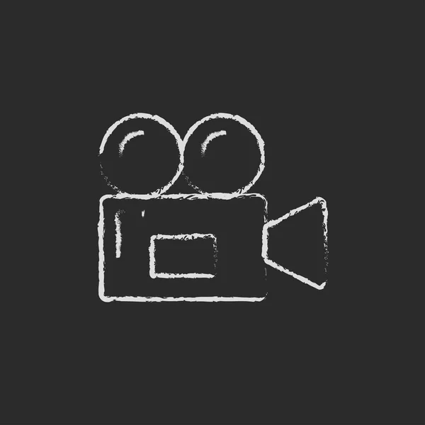 Video camera drawn in chalk — Stockový vektor