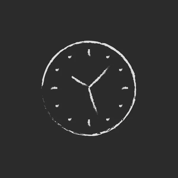 Часы, нарисованные мелом — стоковый вектор