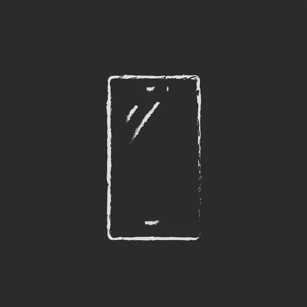 Mobile phone drawn in chalk — ストックベクタ