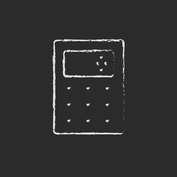 Калькулятор, нарисованный мелом — стоковый вектор