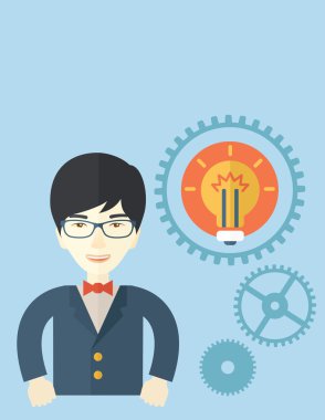 Şirket subayı dişli ve ampul.