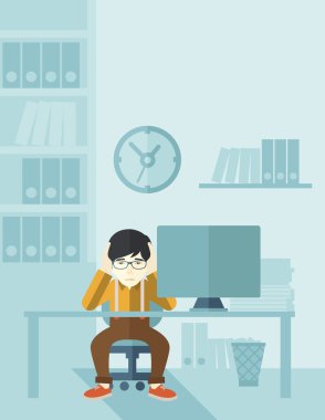 Stres altında overworked işadamıdır.